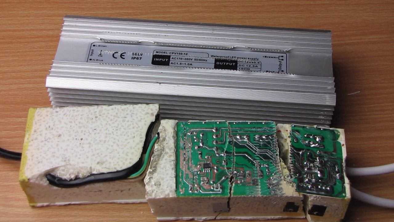 Китайские Ватты - сдох БП CV 12V 150W IP67 (CPV150-12)