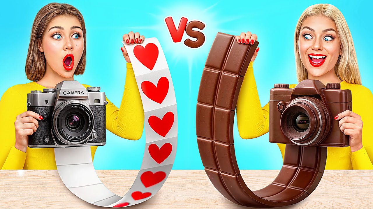 Челлендж. Шоколадная Еда vs Настоящая еда | Съедобная Битва от Choco DO