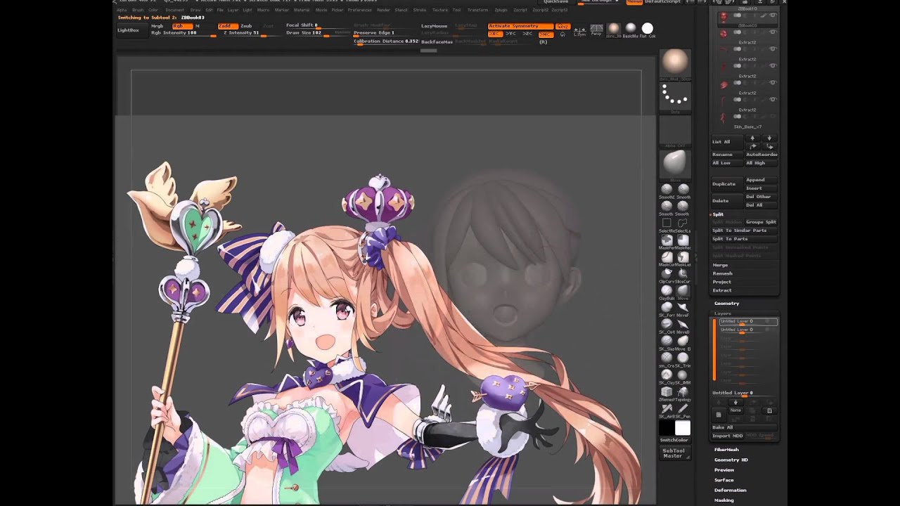 Chapter5-3　髪の作成（書籍 ZBrushフィギュア制作の教科書）
