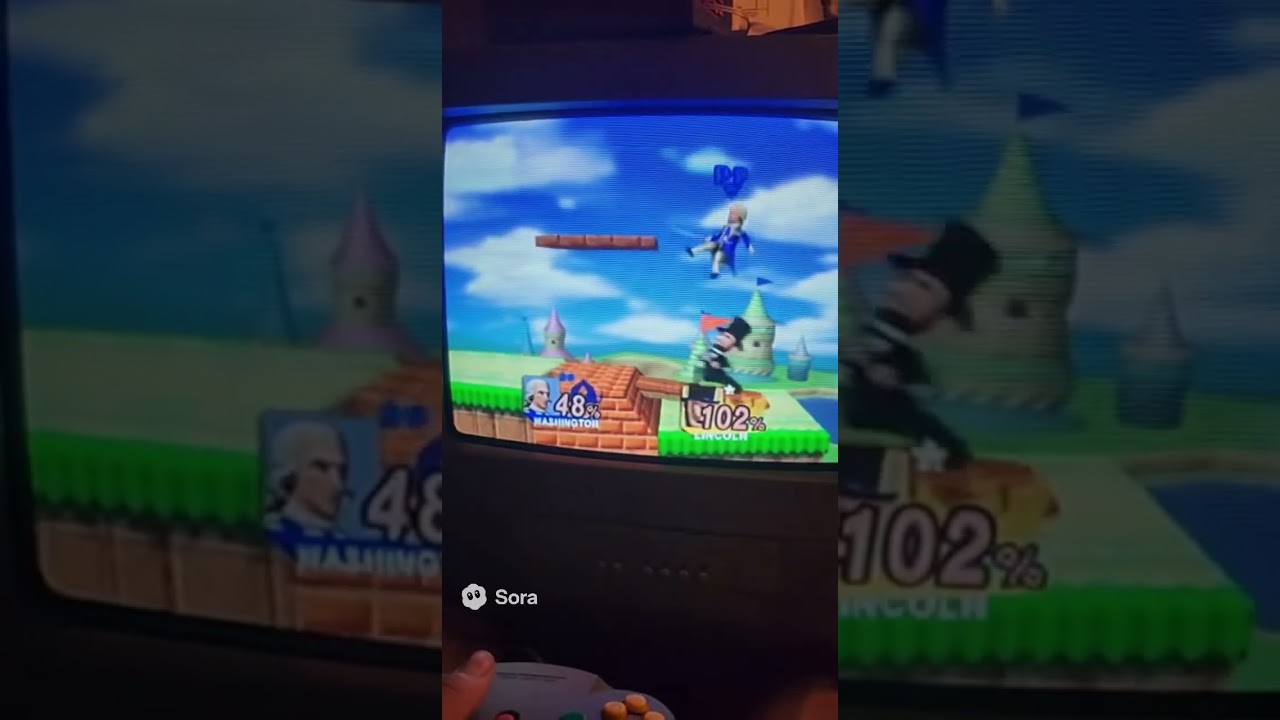 Super smash brothers but it&rsquo;s Washington vs Lincoln #ai #sora #fyp #funny #cat #memes #management #m
