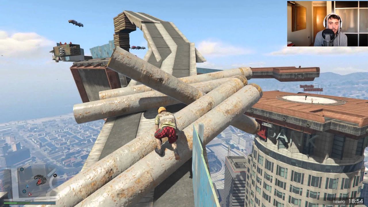 GTA V DEATH RUN! VIENE UN GORDO Y ME EMPUJA!! EL QUE TIENE MAS SUERTE xFaRgAnx