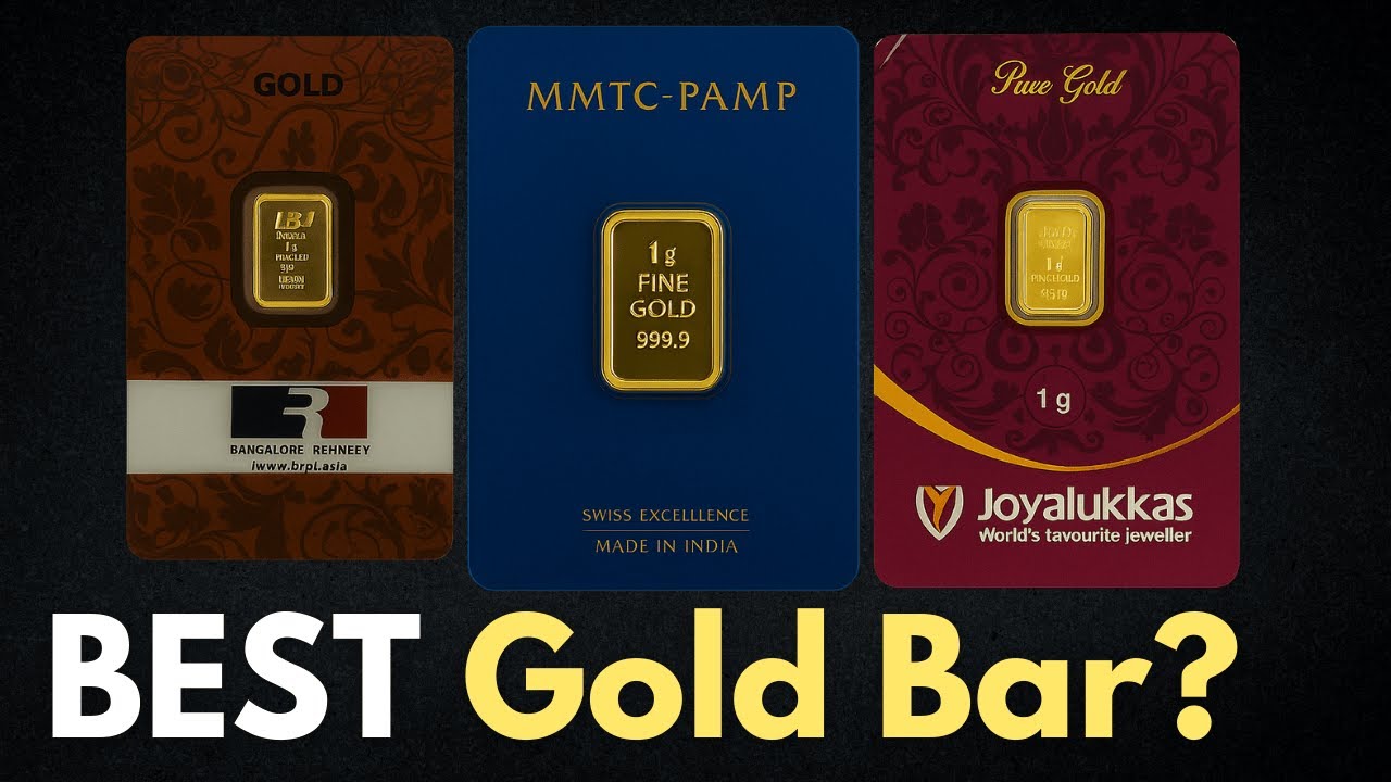 MMTC PAMP vs BRPL vs Joyalukkas | 1 Gram 24k Gold Bar Comparison