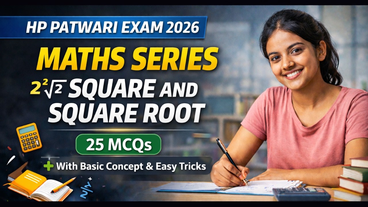 HP Patwari Exam 2026 Maths | Square & Square Root | 25 MCQs with Easy Tricks | Maths for HP Patwari