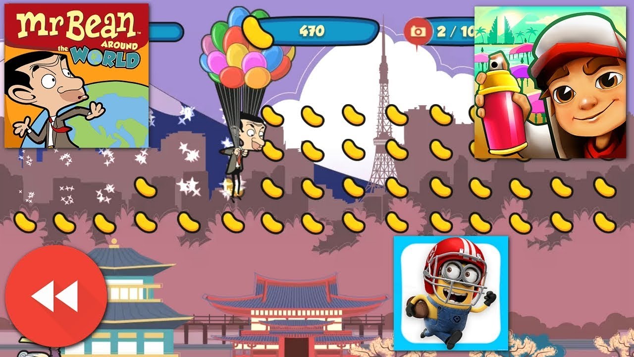 Games In Reverse #3 Mr Bean Around The World Japan, Subway Surfers Barcelona Fresh, Minion Rush