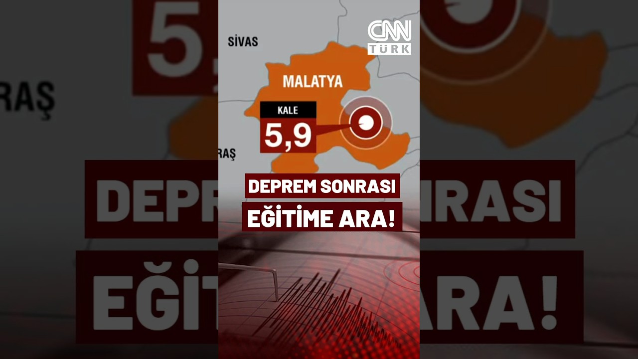 Malatya'da 5,9 B&uuml;y&uuml;kl&uuml;ğ&uuml;nde Deprem! Deprem Sonrası Eğitime 1 G&uuml;n Ara Verildi