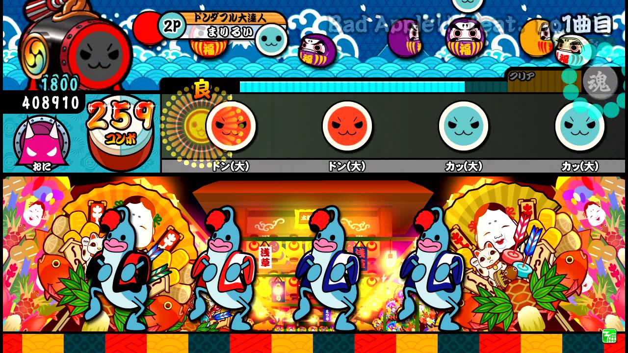 【太鼓の達人モモイロ】Bad Apple!! feat. nomico 全良