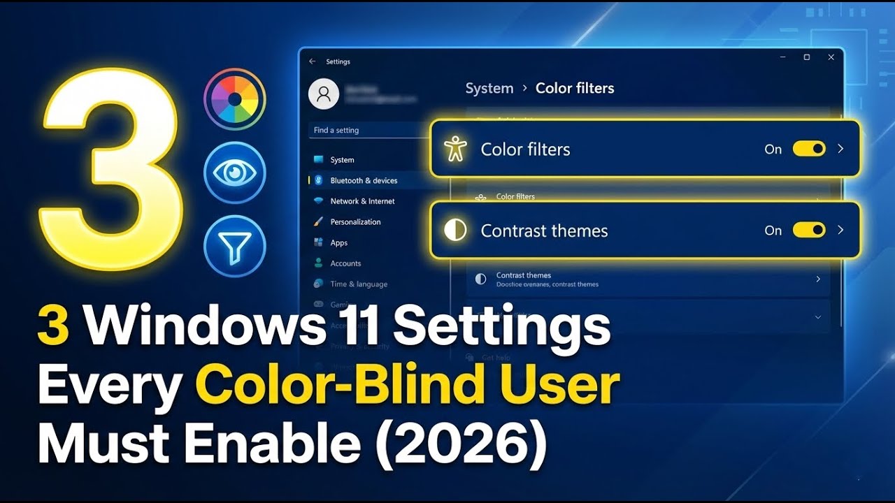 3 параметра Windows 11, которые должен включить каждый пользователь с дальтонизмом (2026)