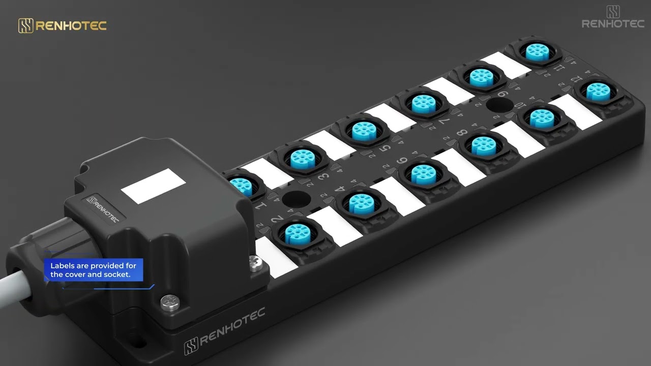 Renhotec M8 & M12 Sensor Distribution Boxes: IP67 Waterproof Junction Box for Industrial Automation