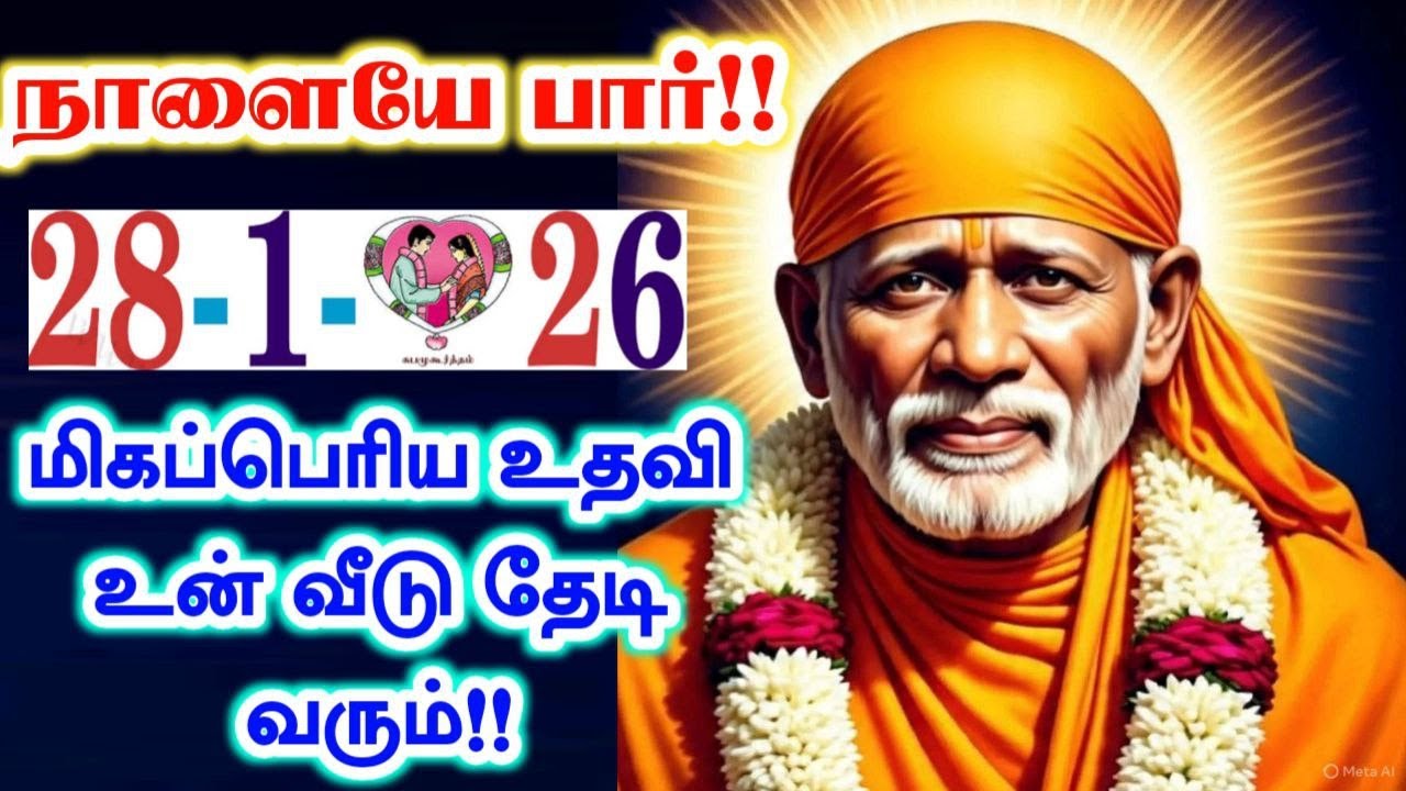 28-1-26/  மிகபெரிய உதவி நாளை🪷🪷 shirdi sai baba  Tamil/sai motivationalspeech#motivationtamil💯