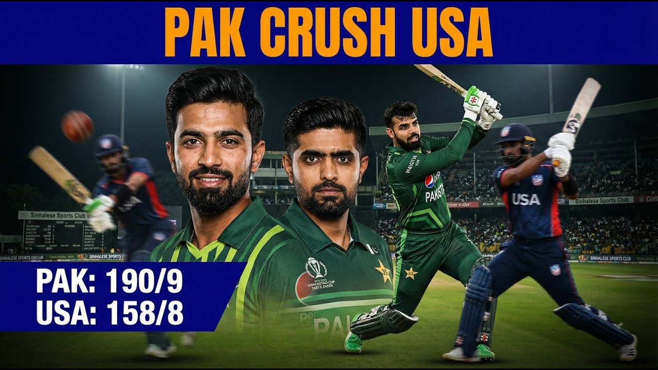 PAK vs USA T20 World Cup 2026: Pakistan Take Revenge! Farhan’s 73 Shocks USA