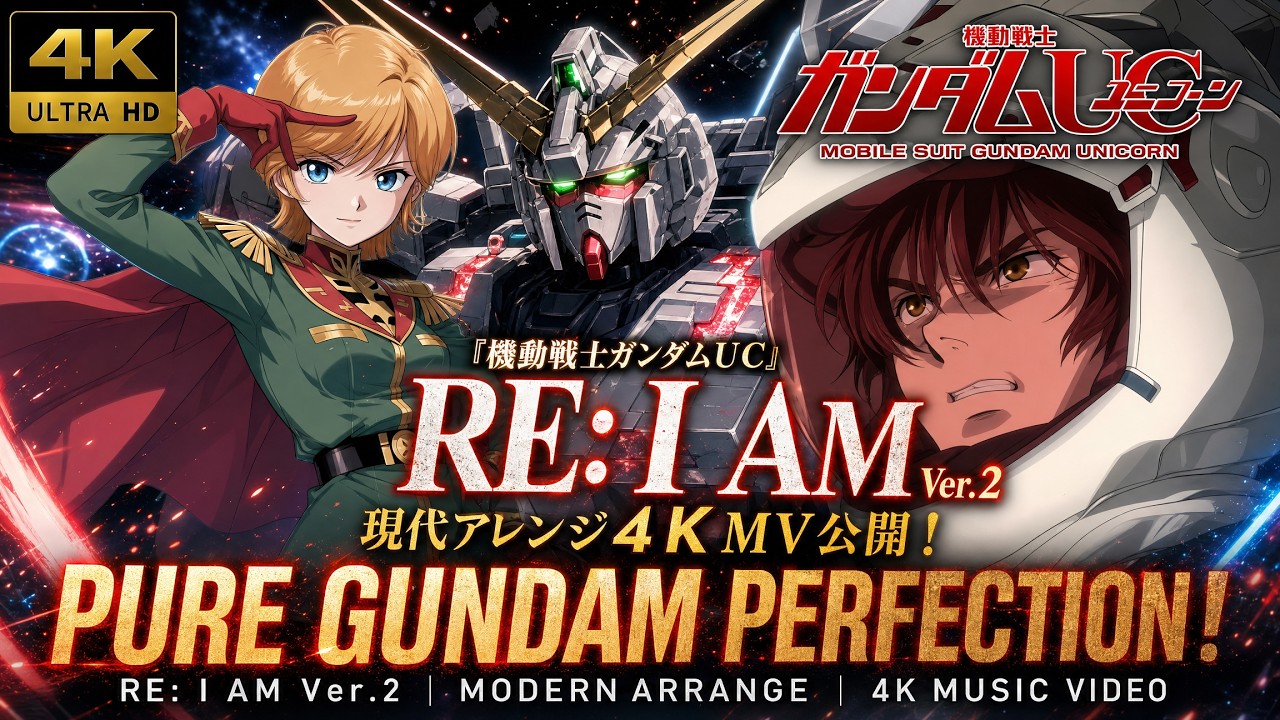 『機動戦士ガンダムUC』「RE: I AM」現代アレンジ4K MV公開！PURE GUNDAM PERFECTION!