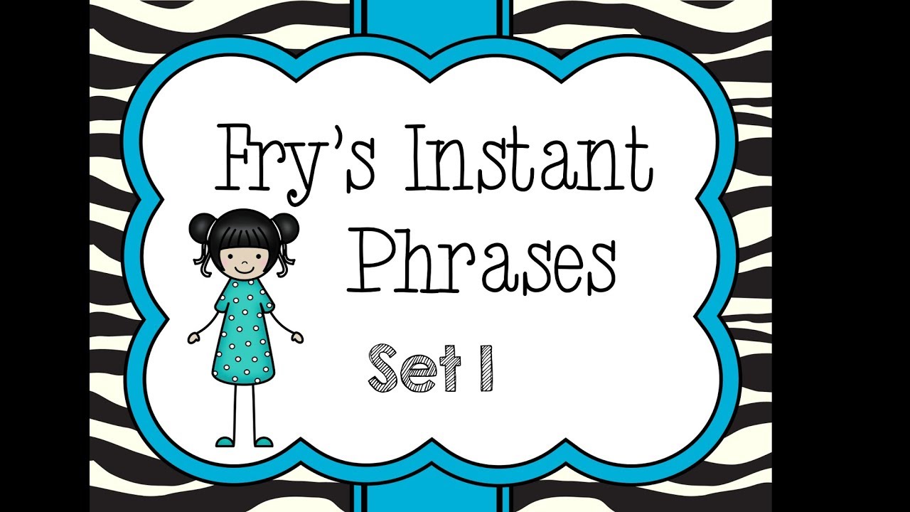Fry’s Instant Phrases set 1 | Fluency Practice | Learn to READ!