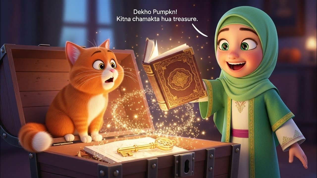 Hooriya & Pumpkin 🧕🐱 | Magical Adventure Story for Kids | Urdu Kids Animation