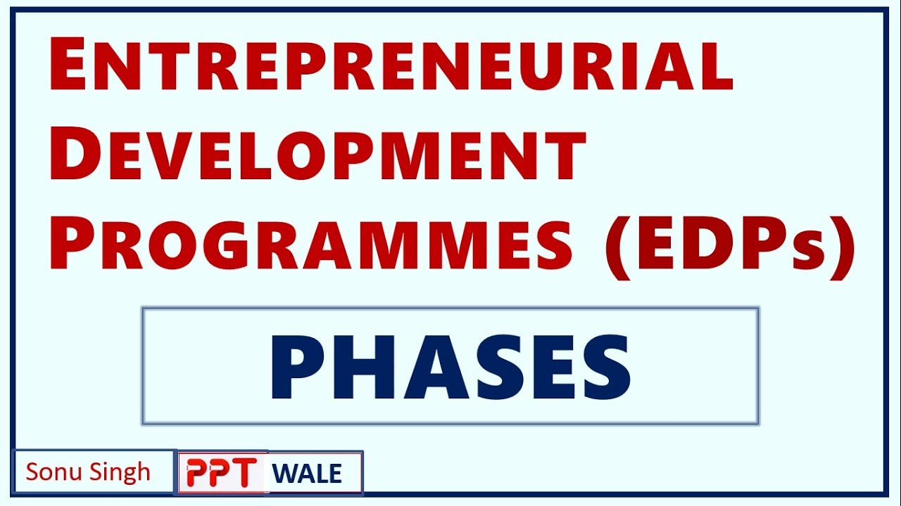 ENTREPRENEURIAL DEVELOPMENT PROGRAMMES (EDP) | Concept | Phases / Steps | BBA/MBA/Bcom | ppt