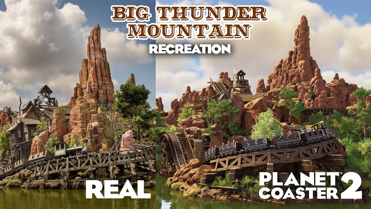 I created the PERFECT Recreation of Big Thunder Mountain Paris in Planet Coaster 2