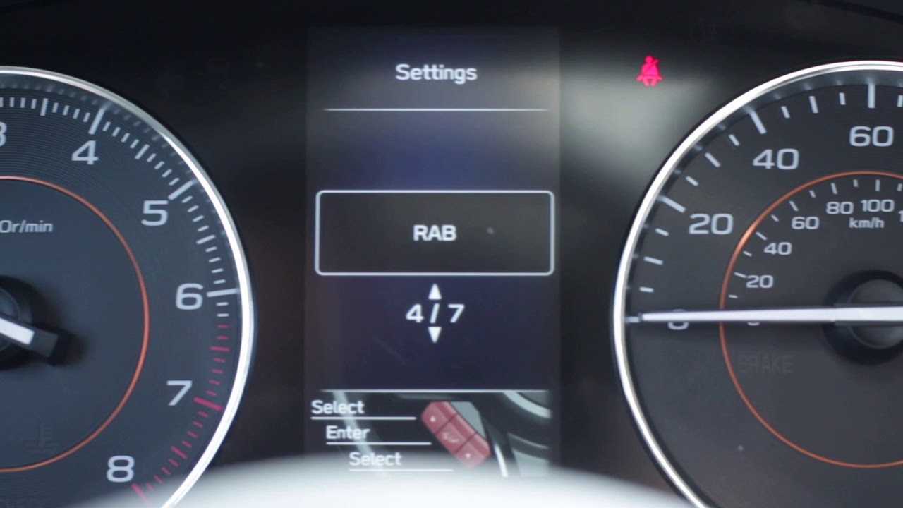 2018 Crosstrek Instrument Cluster Display