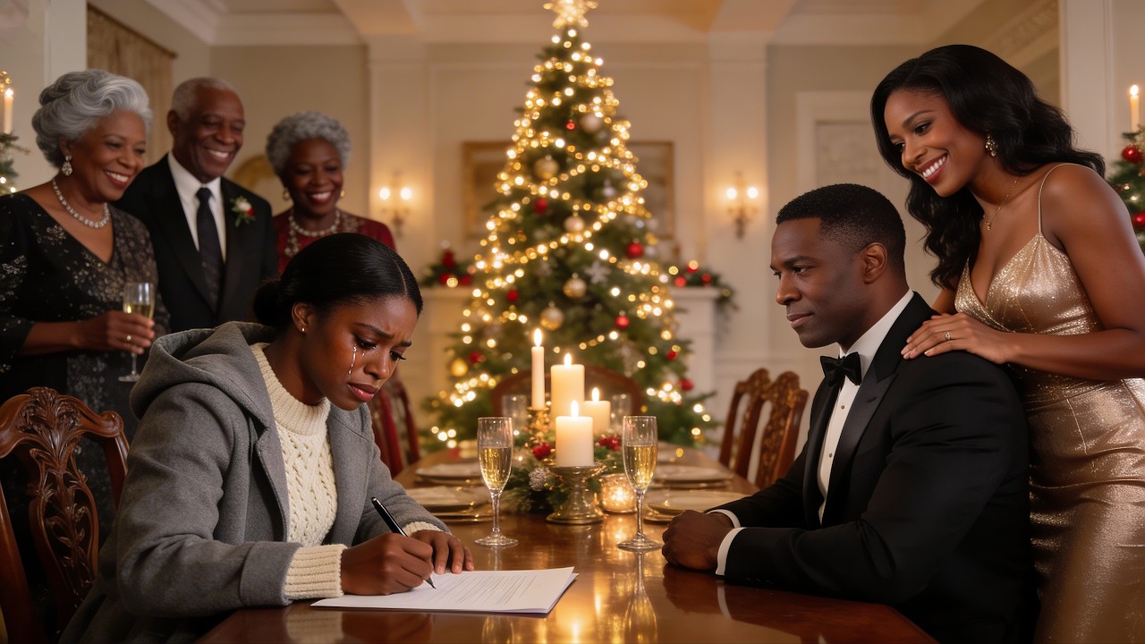 In Tears, She Signs the Divorce Papers at Christmas party—Not Knowing She Is the Billionaire’s