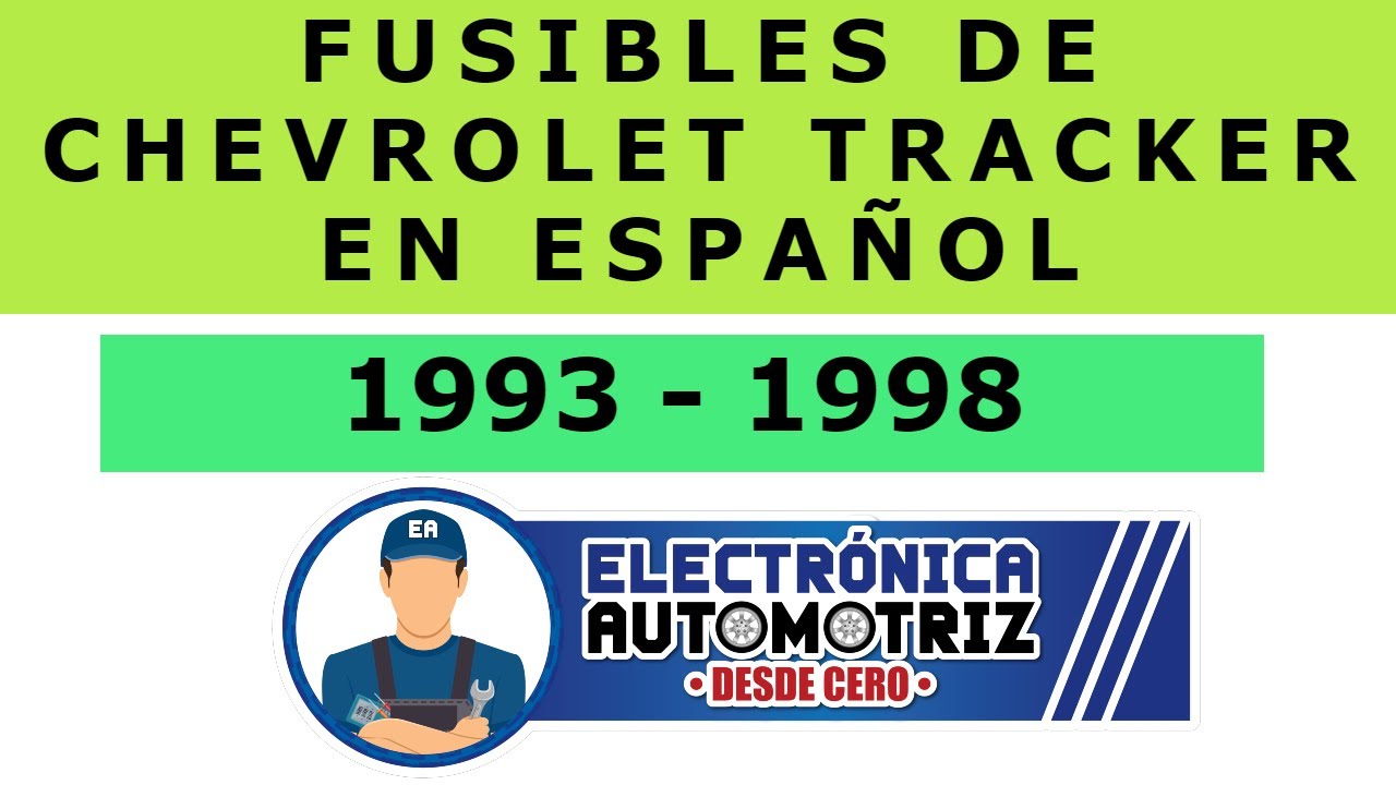 FUSIBLES DE CHEVROLET TRACKER EN ESPAÑOL 1993 - 1995