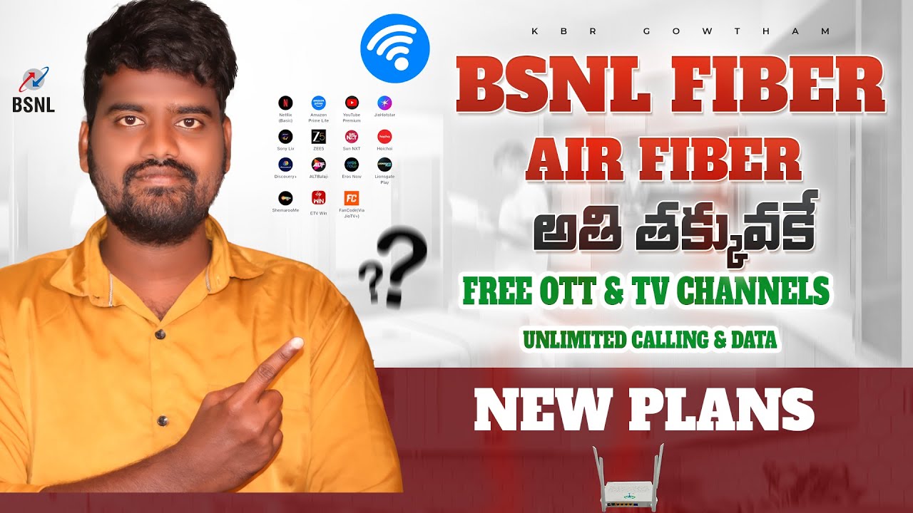 BSNL Fiber New Plans 2025 | Unlimited Data | FREE OTT | Full Details in Telugu 🔥