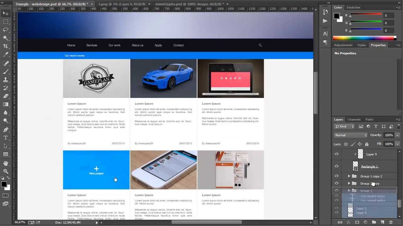 UI Design - Triangle's contest entry - Photoshop CC