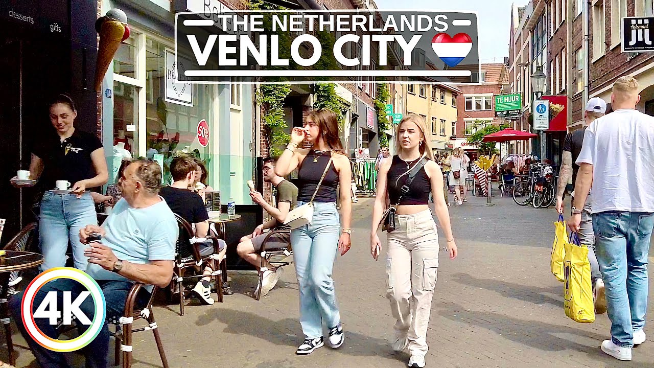 Venlo City in The Netherlands is Amazing! May 2023 Update, 4K 60FPS Walking Tour