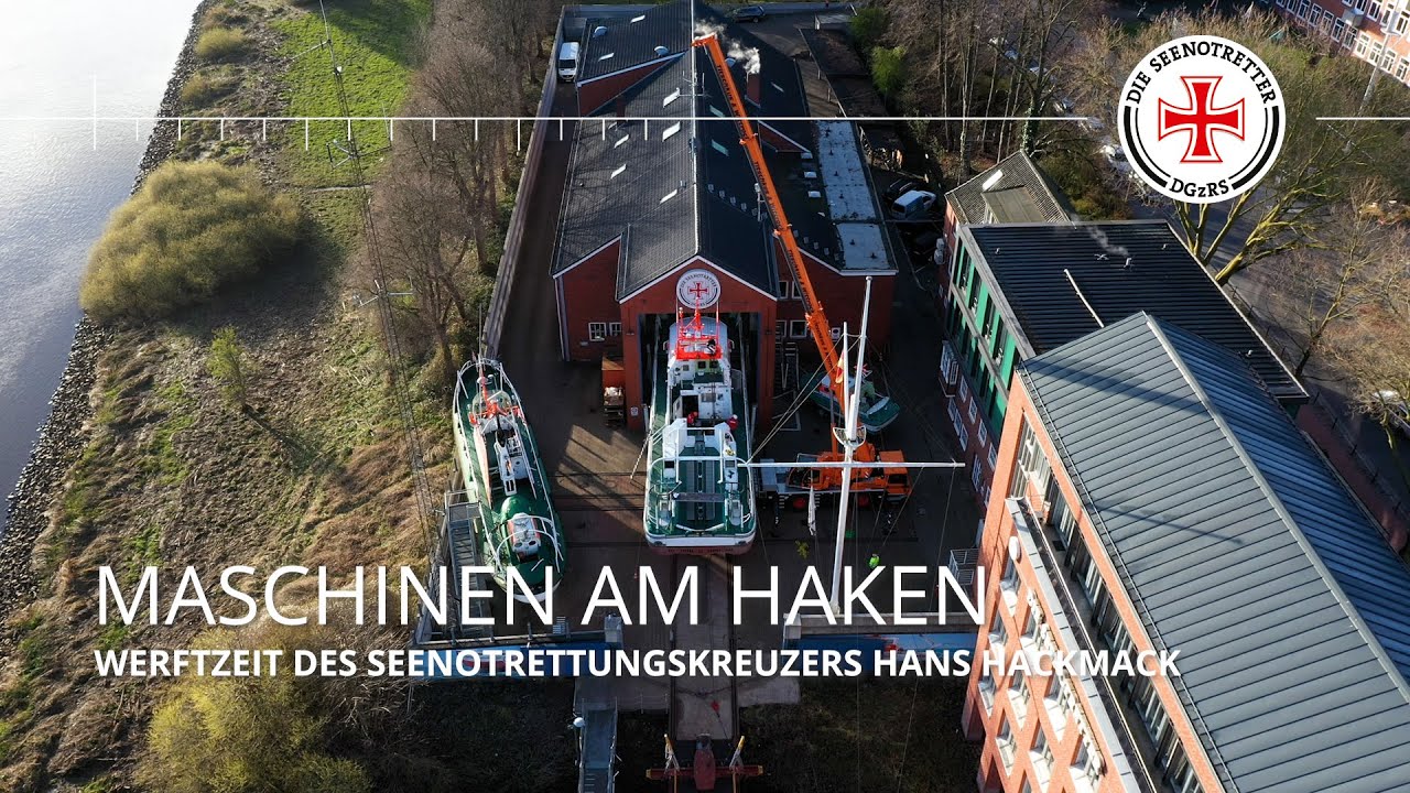 Seenotrettungskreuzer-Maschinen am Haken