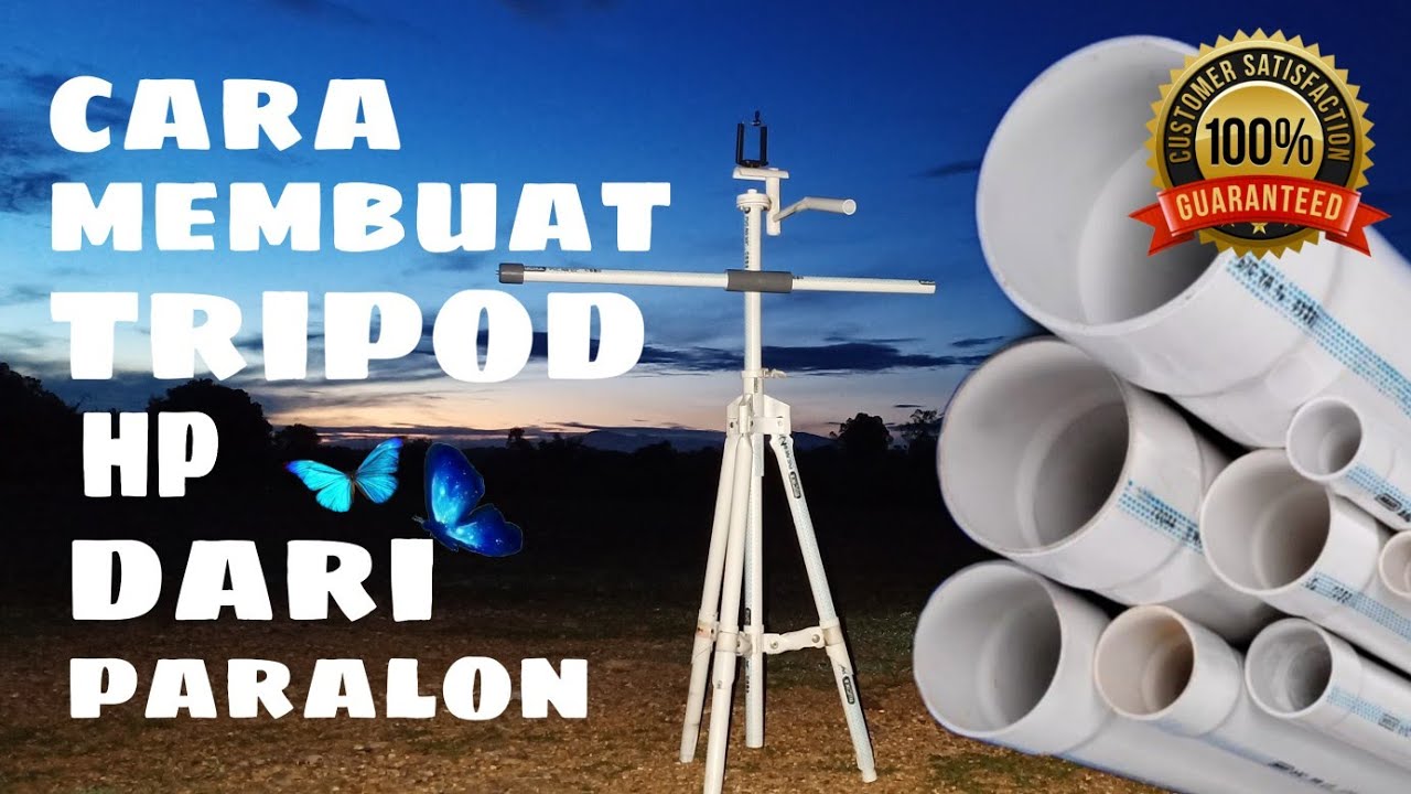 CARA MEMBUAT TRIPOD HP DARI PARALON BEKAS 😱😱👍🏻