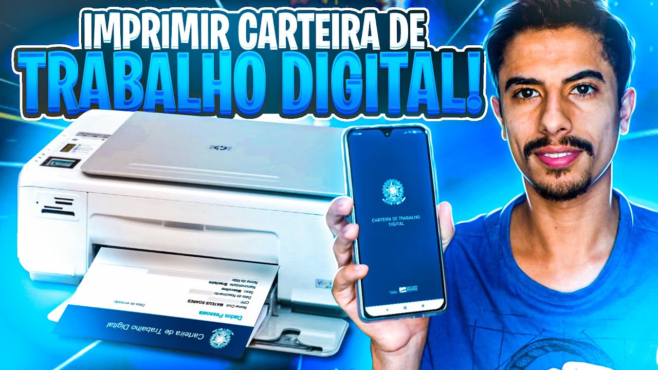 Como IMPRIMIR SUA CARTEIRA DE TRABALHO DIGITAL! (CELULAR ou PC)
