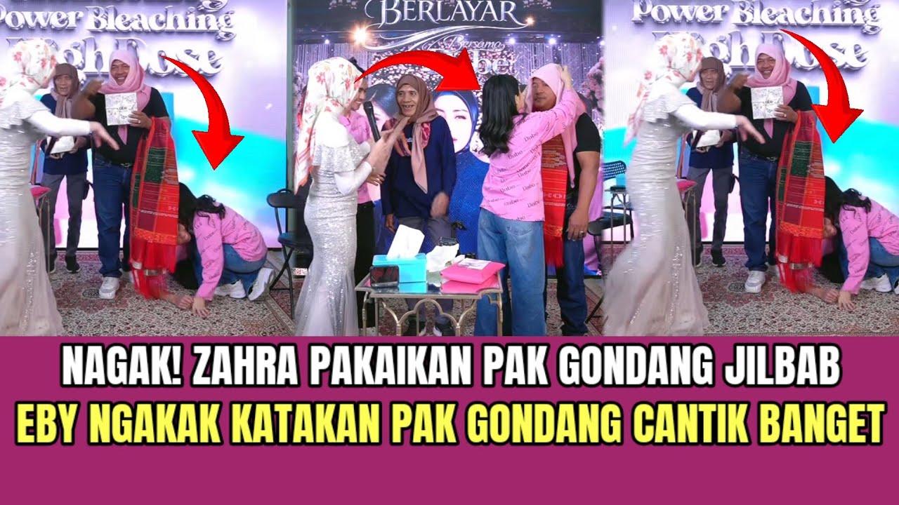 NGAKAK! Zahra Pakaikan Pak Gondang Jilbab, Eby Katakan Pak Gondang Cantik Banget!