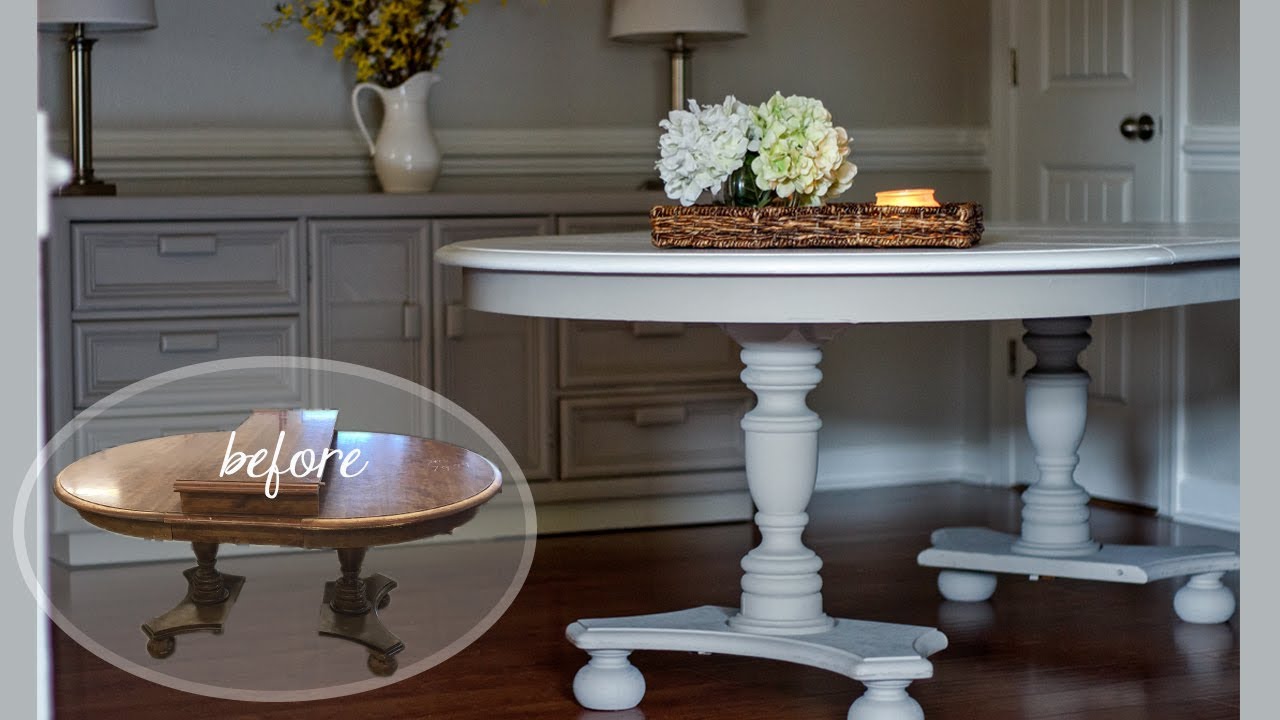 PAINTING MY DINING ROOM TABLE & BUFFET | HOW  I ONLY PAID $36 FOR BOTH