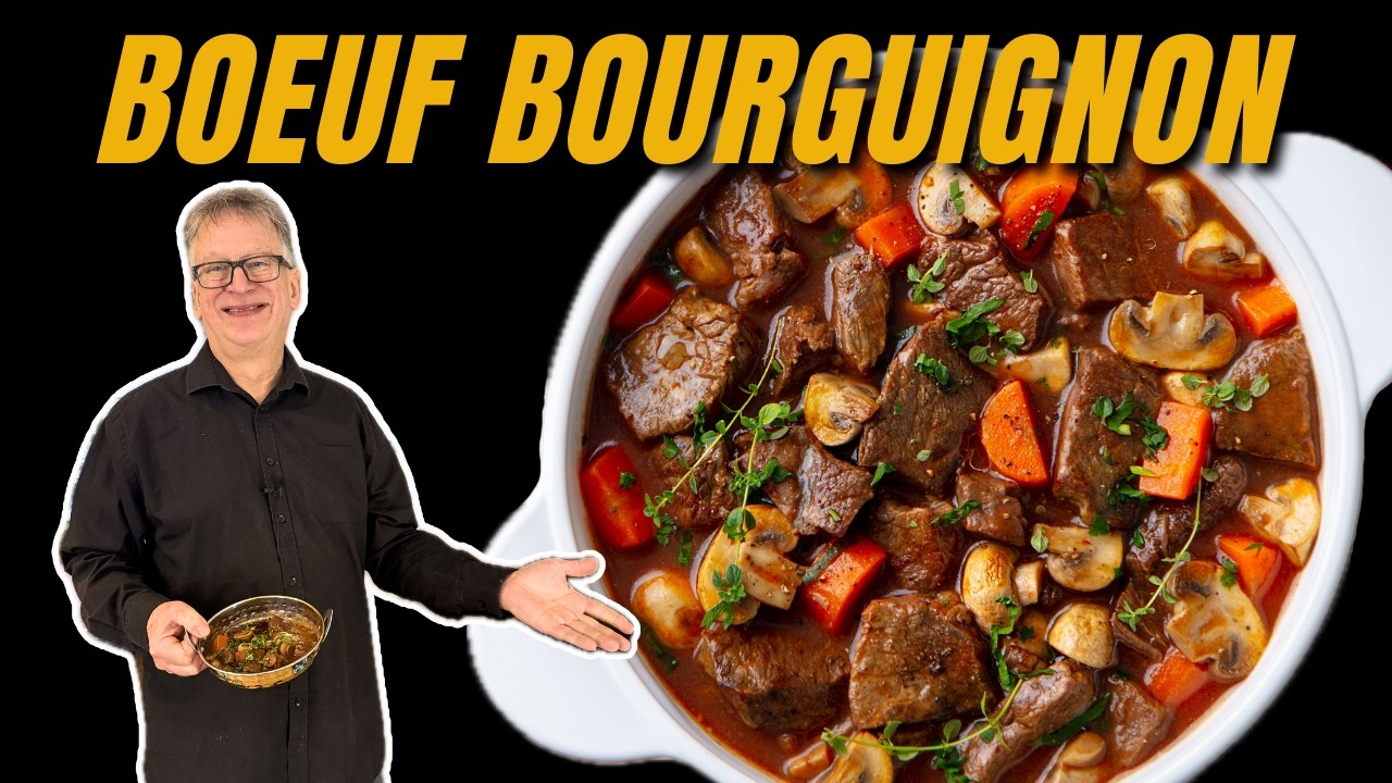 Hoe maak je Franse Boeuf Bourguignon? (stoofvlees in rode wijn recept)