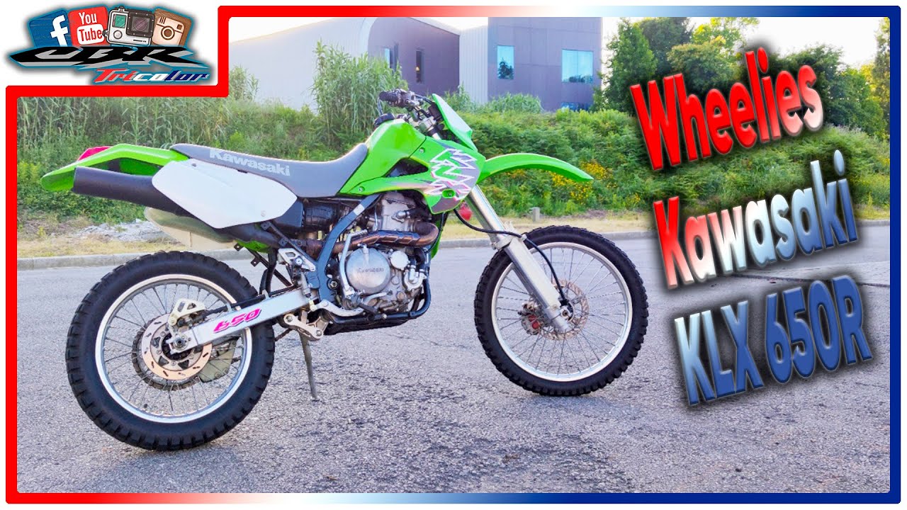 Kawasaki KLX 650 R - Green Wheelie Monster!
