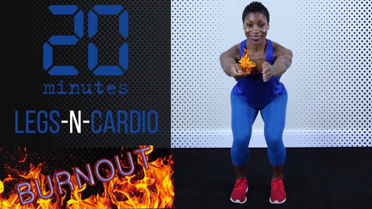 20 Minute Quick HIIT Legs and Cardio | No Equipment  - At Home Fat Burning Exercises