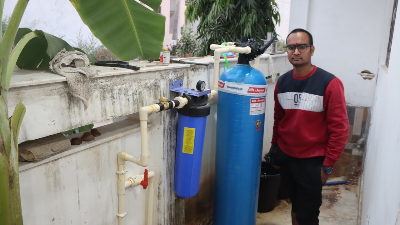 water softener for home installation // water softener regeneration rins kaise hota hai full video