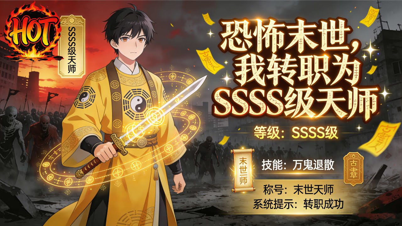 ✨【强推】《恐怖末世，我转职为SSSS级天师》1--50集叶圣穿越到一个鬼域世界，这里鬼域游戏与现实融合，鬼物肆虐！鬼域秘境、鬼域副本、鬼域深渊数不胜数！#穿越 #末世 #异能 ##动态漫画 漫野推文