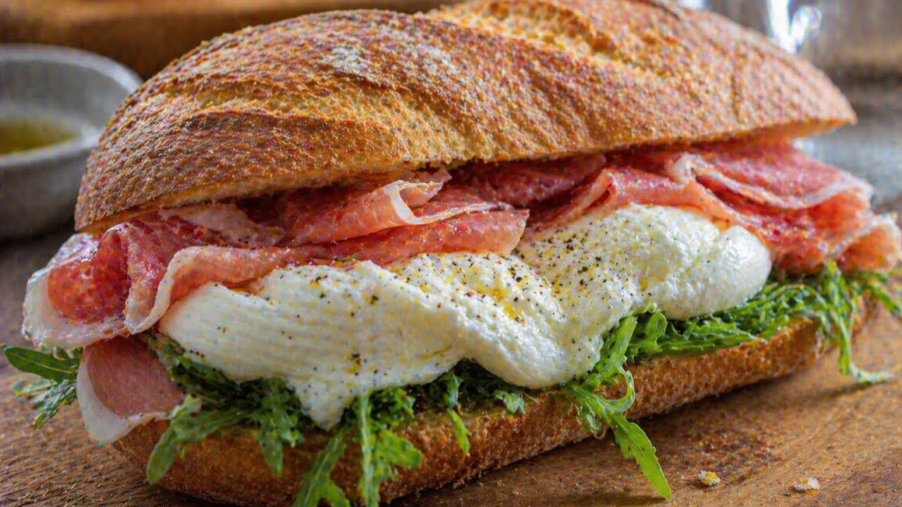 The Ultimate Prosciutto Burrata Sandwich-WORTH IT?🌯