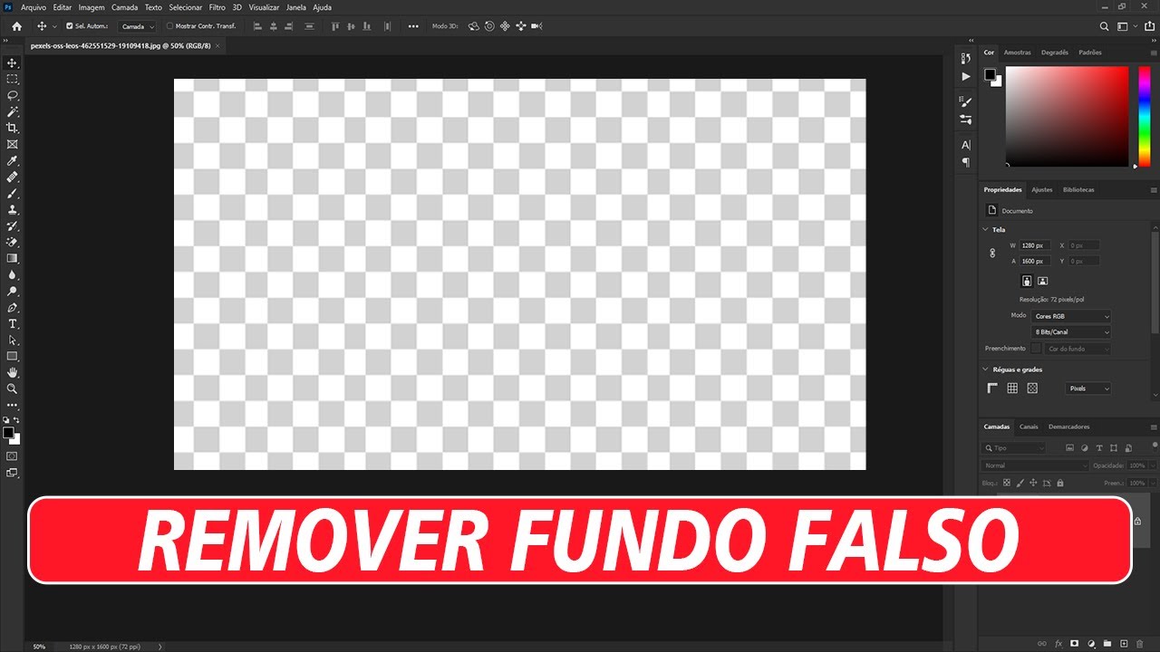 COMO REMOVER FUNDO TRANSPARENTE FALSO NO PHOTOSHOP