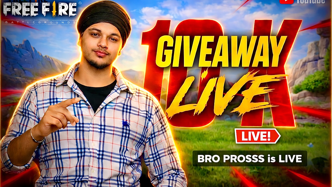 thnx for 10k subs | FF LIVE GIVEAWAY ? 😉 ❤️ DAY - 442 ) ROAD TO 10k🔥#broprosss #shorts