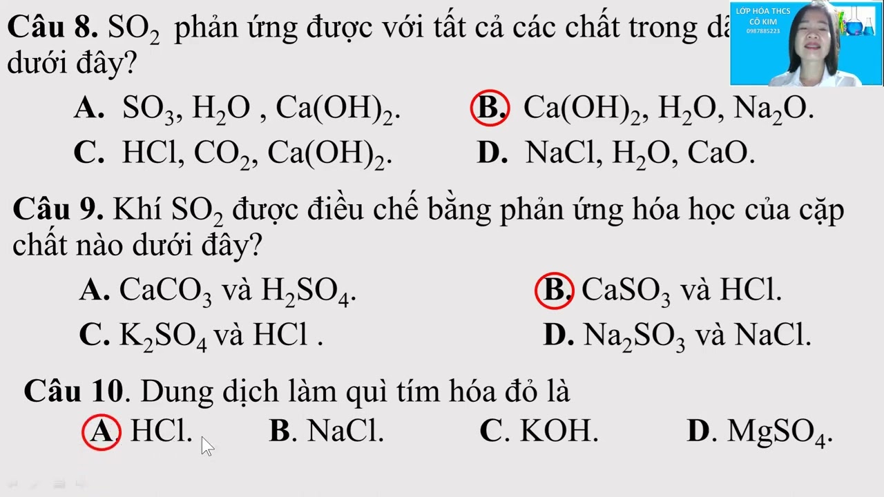 H&Oacute;A 9 : B&Agrave;I 6 LUY&Ecirc;N TẬP OXIT AXIT