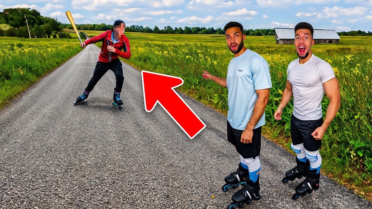INLINE SKATER SOLANGE VERFOLGEN BIS ER ANHÄLT !!!