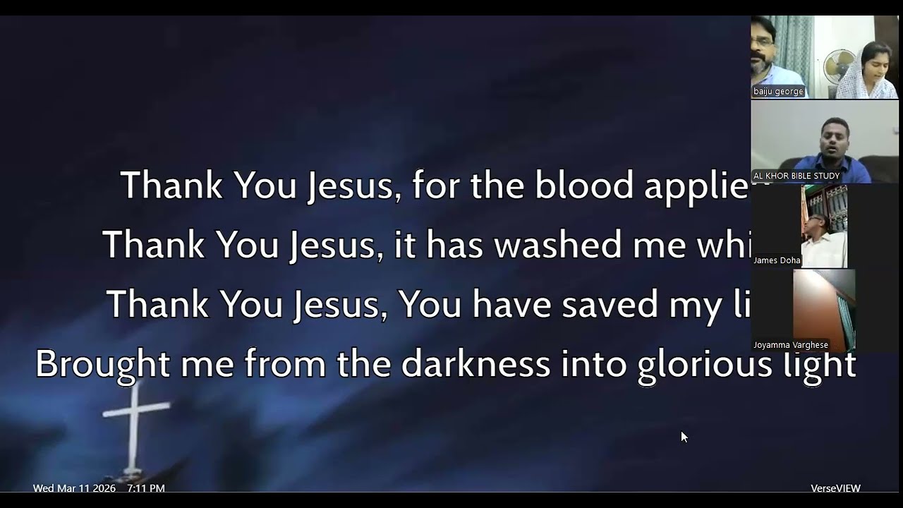 Heya Ann Baiju | Thank You Jesus for the Blood | Worship session | Weekly Bible Study 