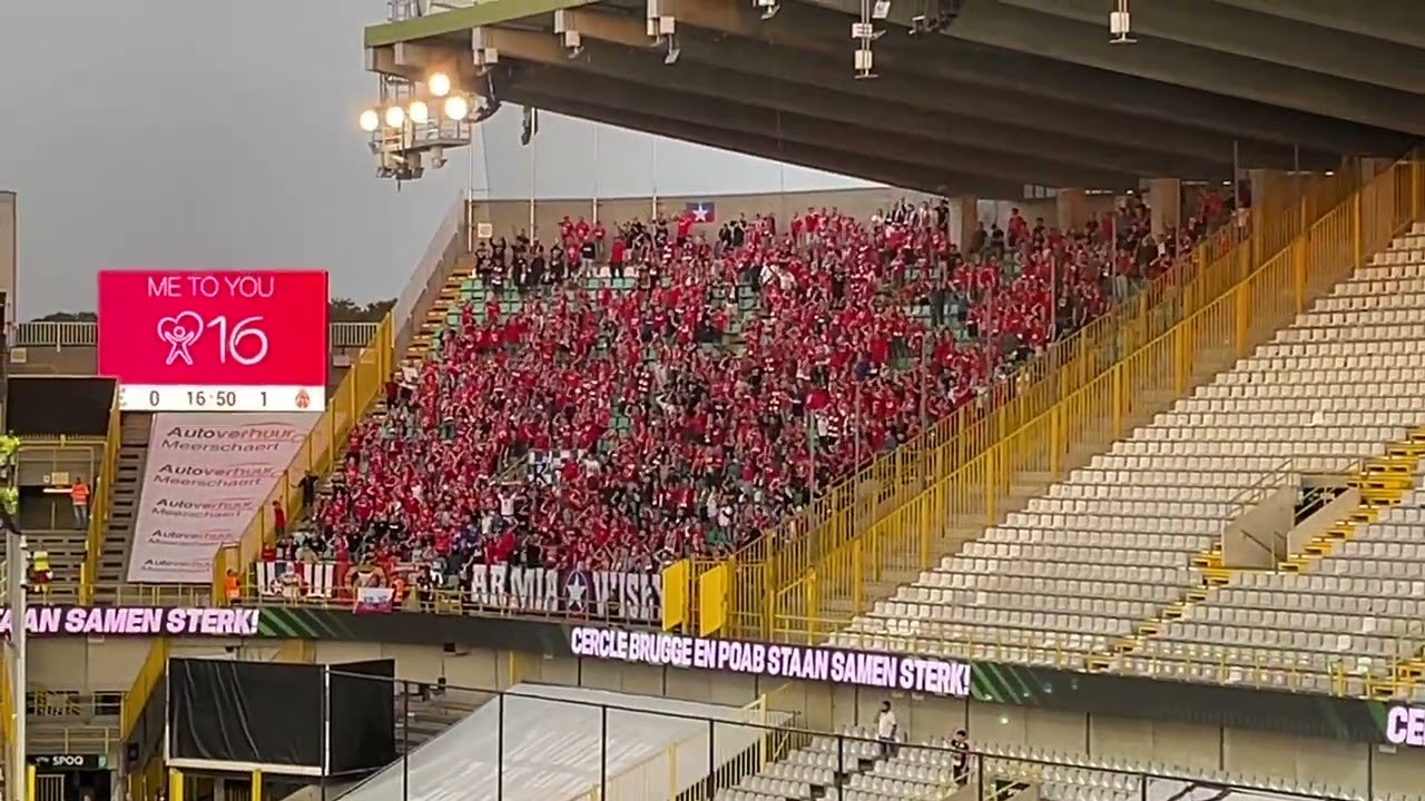 LK: Cercle Brugge - Wisła Kraków [Wisła fans]. 2024-08-29