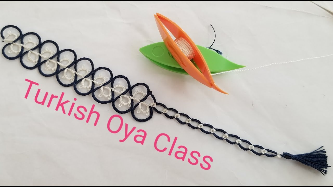 Mekik oyası-20 Mekik oyası ile kitap ayracı yapımı(tatting bookmark)