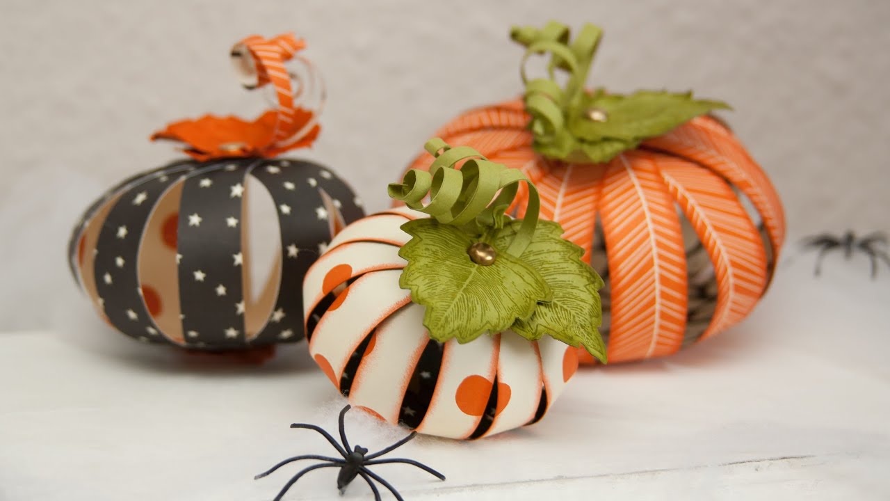 Herbstdekoration ~ Kürbisse aus Papierstreifen - Stampin' Up!