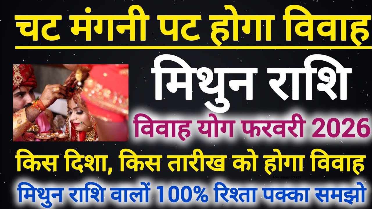 मिथुन राशि विवाह योग फरवरी 2026 | Gemini marriage yog February 2026 | Vivah yog 2026 #shaadi #vivah 