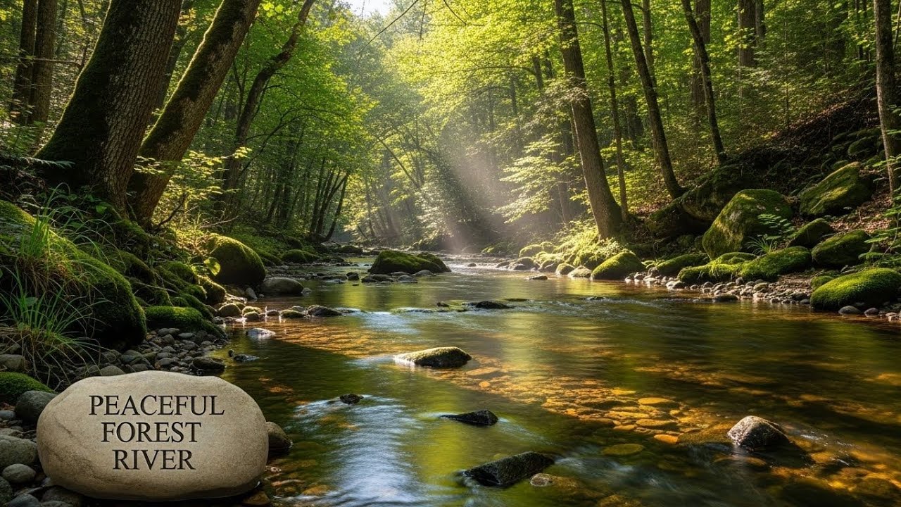 Forest Stream River 🌲🌊 Gentle Flowing Water for Sleep and Meditation #2038