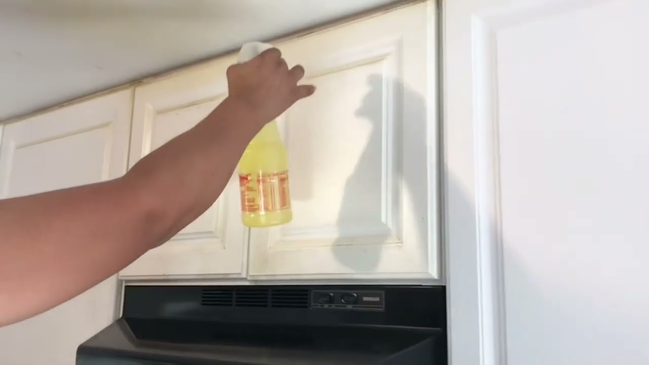 Como quitar la grasa de los gabinetes de cocina❤️👏🏽👏🏽se los recomiendo