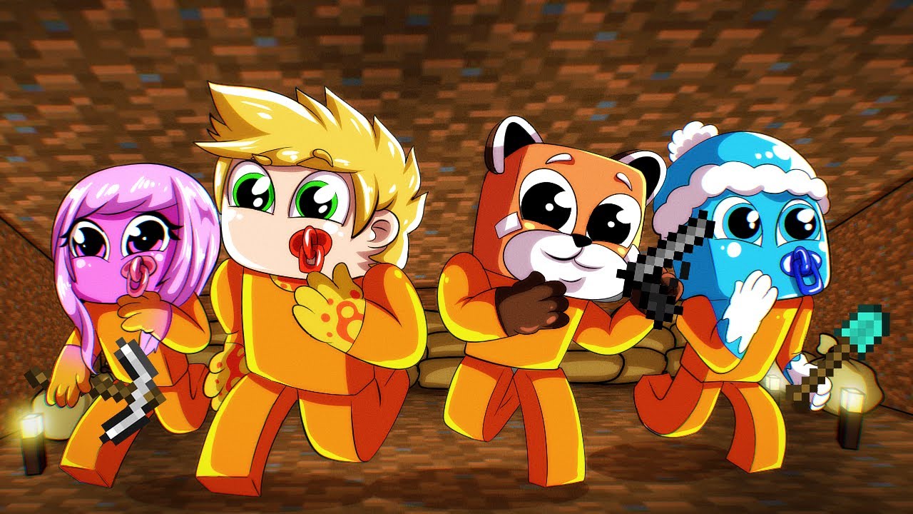 VIRAMOS BÊBES LADRÕES POR 24 HORAS NO MINECRAFT