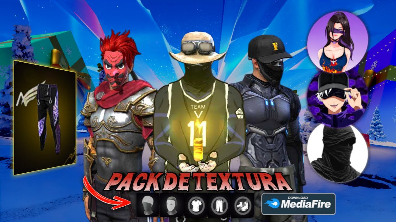 🔥 SUPER PACK de TEXTURA FREE FIRE 2025 &ndash; Apelapato, Marechal Alone, 5S FreeStyle | LINK DIRETO