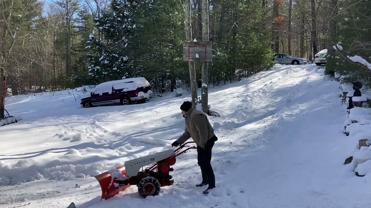 Gravely Tractor Plowing Snow